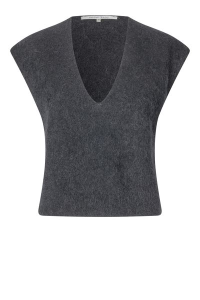 SECOND FEMALE VEST, CAMRYN KNIT VEST, VOLCANIC ASH